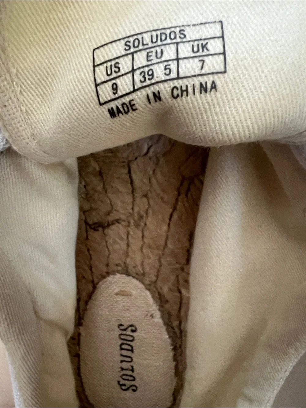 Soludos Women’s Sz 9 White Canvas Lace-Up Espadrille Sneakers
